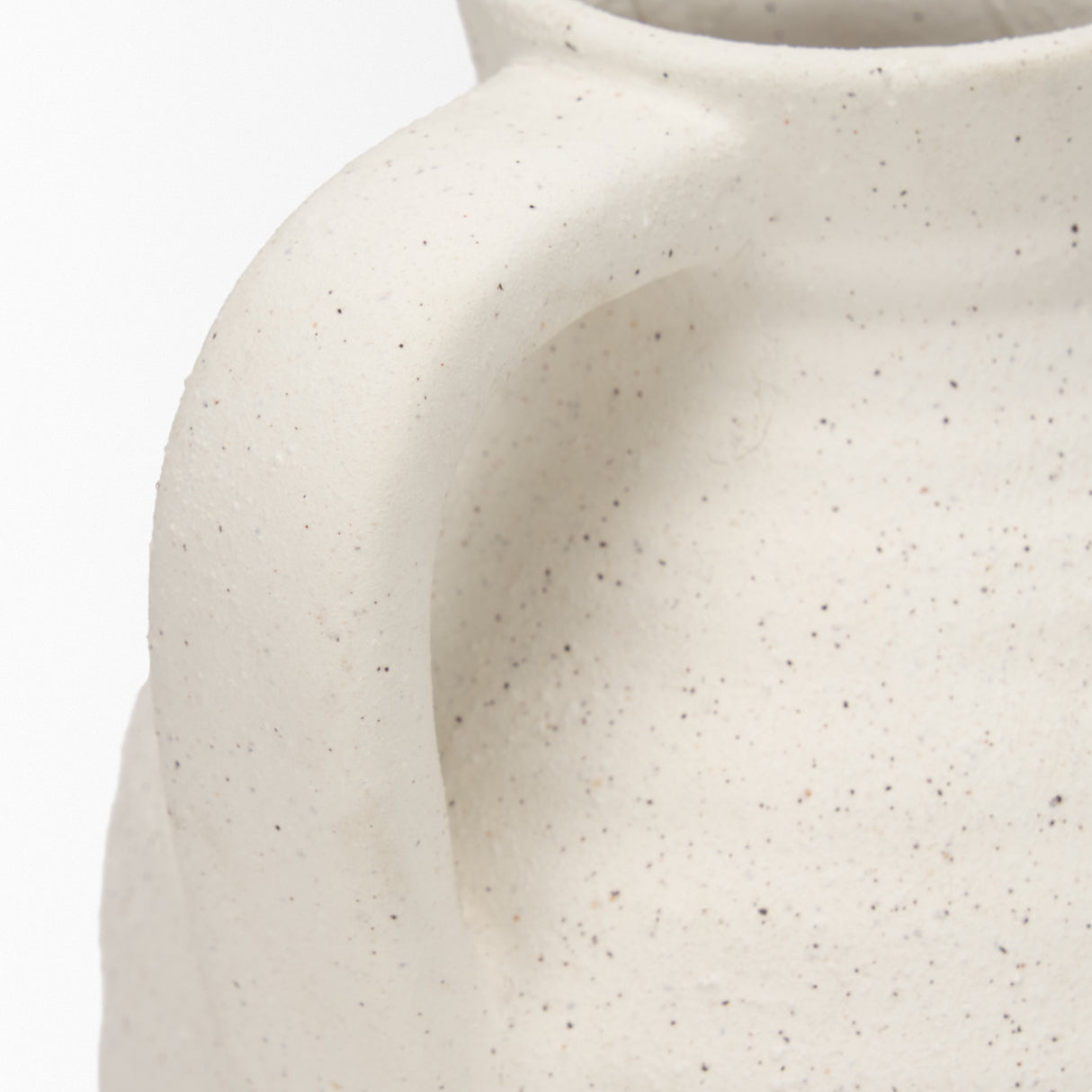 Tyrus Medium Textured Matte White w/ Speckling Ceramic Vase from Mercana - Luna Furniture