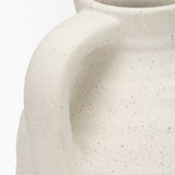 Tyrus Medium Textured Matte White w/ Speckling Ceramic Vase from Mercana - Luna Furniture