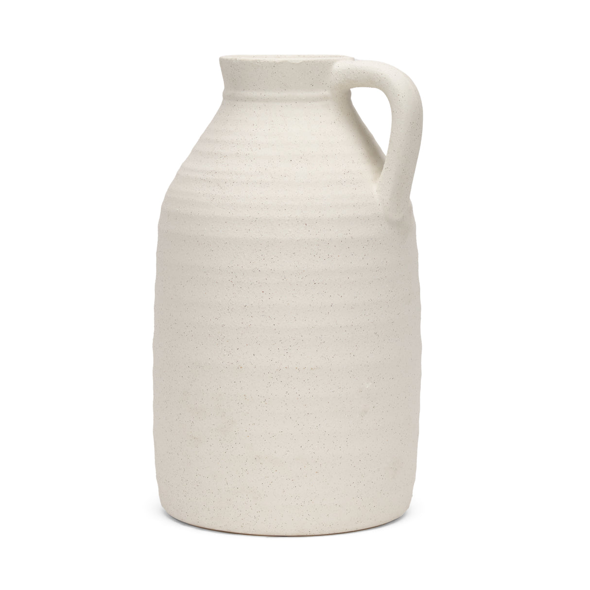 Tyrus Large Textured Matte White w/ Speckling Ceramic Vase from Mercana - Luna Furniture