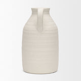Tyrus Large Textured Matte White w/ Speckling Ceramic Vase from Mercana - Luna Furniture