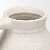 Tyrus Large Textured Matte White w/ Speckling Ceramic Vase from Mercana - Luna Furniture