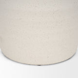 Tyrus Large Textured Matte White w/ Speckling Ceramic Vase from Mercana - Luna Furniture