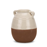 Tryna Small Beige w/ Matte Brown Ceramic Vase from Mercana - Luna Furniture