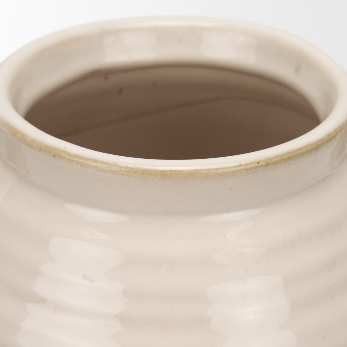 Tryna Small Beige w/ Matte Brown Ceramic Vase from Mercana - Luna Furniture