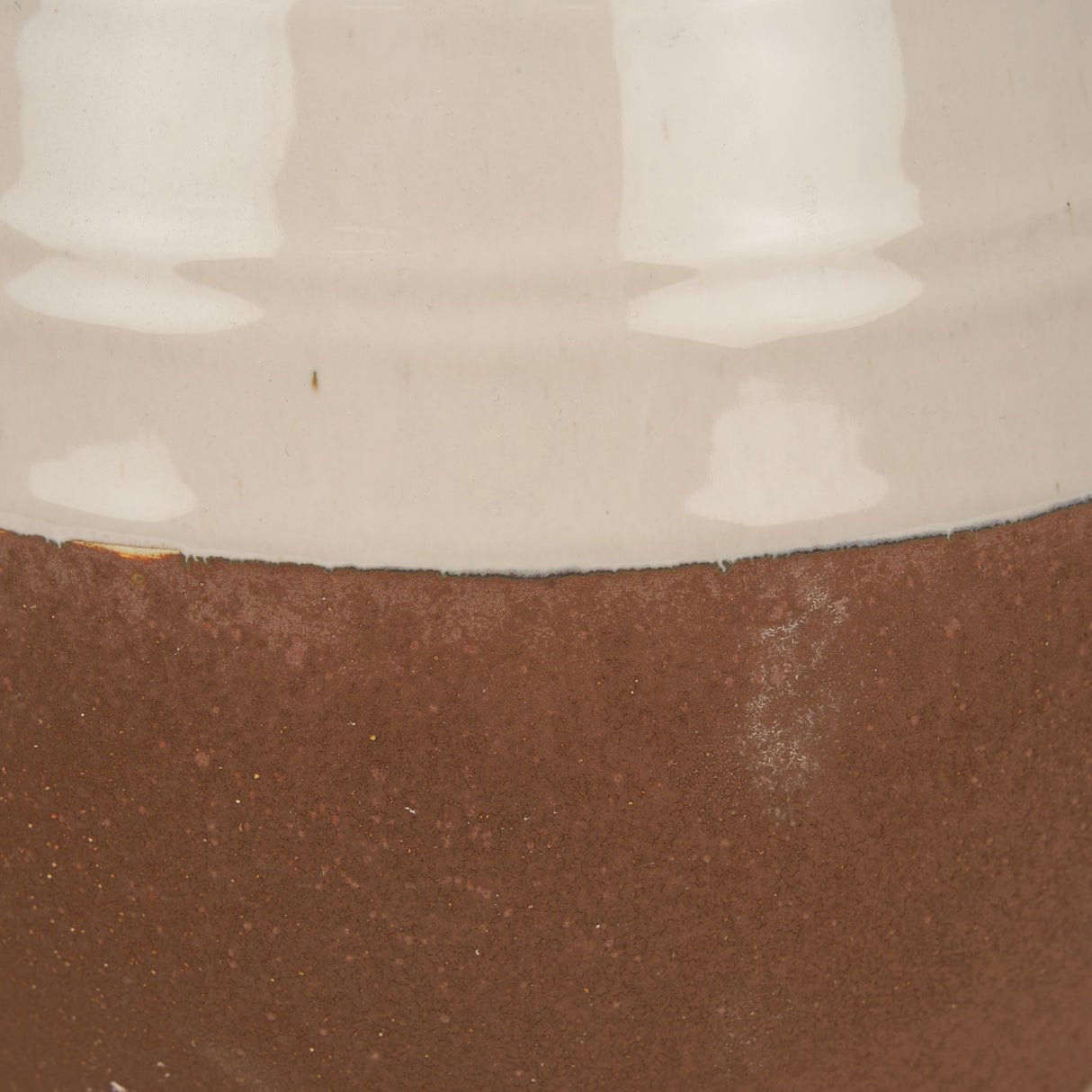 Tryna Small Beige w/ Matte Brown Ceramic Vase from Mercana - Luna Furniture