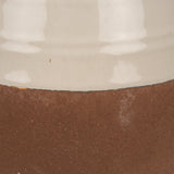 Tryna Small Beige w/ Matte Brown Ceramic Vase from Mercana - Luna Furniture