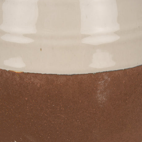 Tryna Small Beige w/ Matte Brown Ceramic Vase from Mercana - Luna Furniture