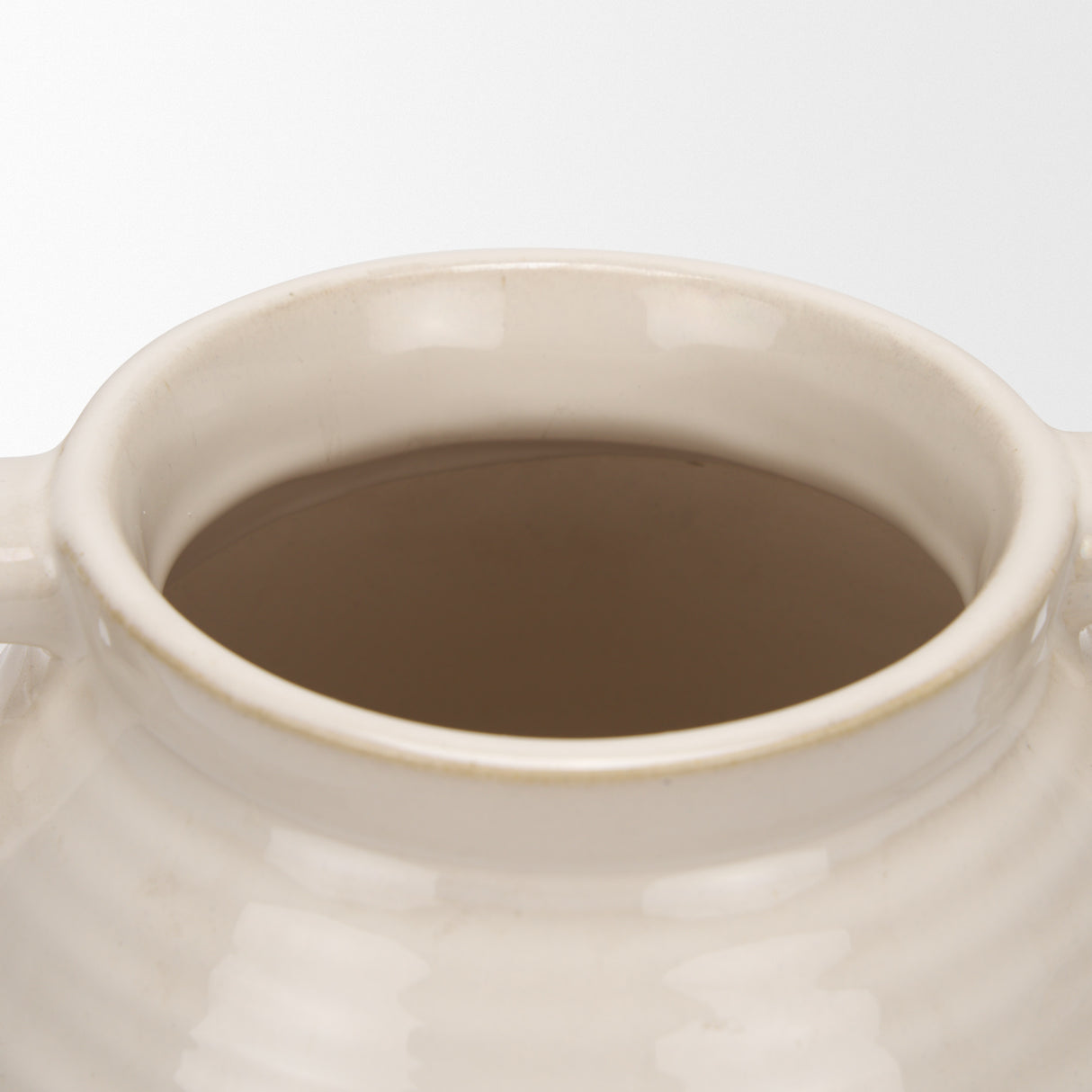 Tryna Large Beige w/ Matte Brown Ceramic Vase from Mercana - Luna Furniture