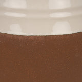 Tryna Large Beige w/ Matte Brown Ceramic Vase from Mercana - Luna Furniture