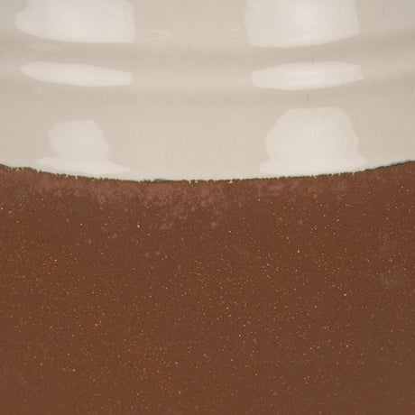 Tryna Large Beige w/ Matte Brown Ceramic Vase from Mercana - Luna Furniture