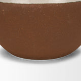 Tryna Large Beige w/ Matte Brown Ceramic Vase from Mercana - Luna Furniture