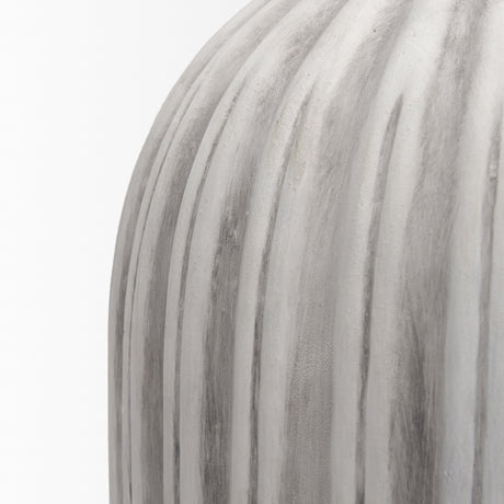 Ummi Small Off White w/ Gray Antiquing Ceramic Vase from Mercana - Luna Furniture