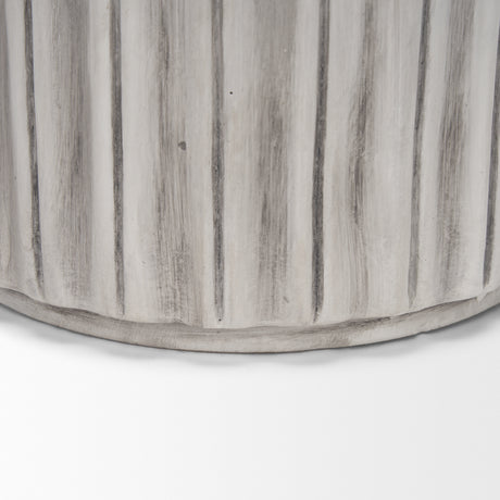 Ummi Tall Off White w/ Gray Antiquing Ceramic Vase from Mercana - Luna Furniture
