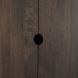 Wallen Solid Dark Brown Wood Curio Cabinet from Mercana - Luna Furniture