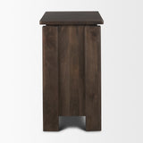 Wallen Solid Dark Brown Wood 3 Drawer Accent Cabinet from Mercana - Luna Furniture