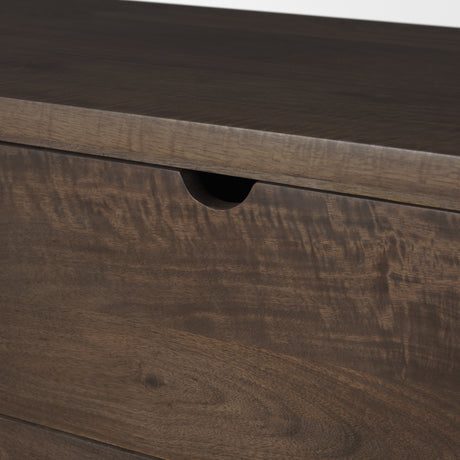 Wallen Solid Dark Brown Wood 3 Drawer Accent Cabinet from Mercana - Luna Furniture