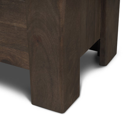 Wallen Solid Dark Brown Wood 3 Drawer Accent Cabinet from Mercana - Luna Furniture