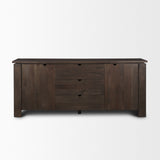 Wallen 2 Door Solid Dark Brown Wood w/ 3 Drawers Sideboard from Mercana - Luna Furniture