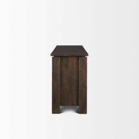 Wallen 2 Door Solid Dark Brown Wood w/ 3 Drawers Sideboard from Mercana - Luna Furniture