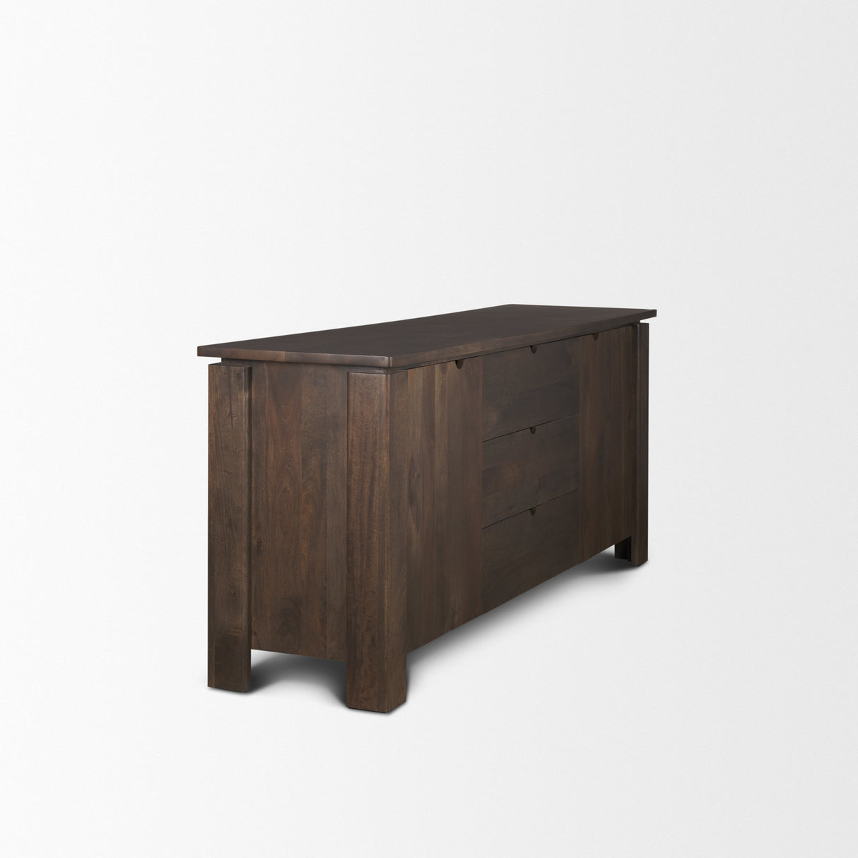 Wallen 2 Door Solid Dark Brown Wood w/ 3 Drawers Sideboard from Mercana - Luna Furniture