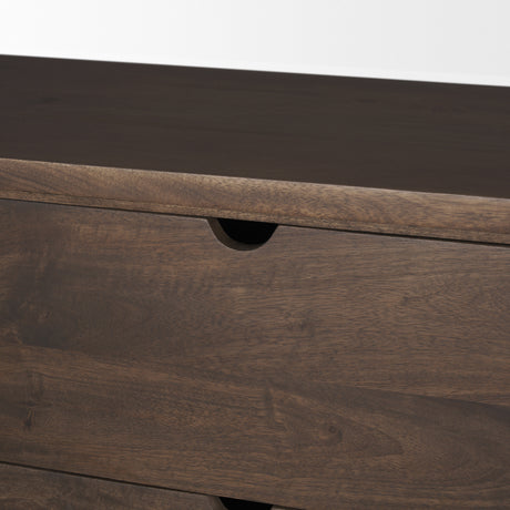 Wallen 2 Door Solid Dark Brown Wood w/ 3 Drawers Sideboard from Mercana - Luna Furniture