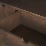 Wallen 2 Door Solid Dark Brown Wood w/ 3 Drawers Sideboard from Mercana - Luna Furniture