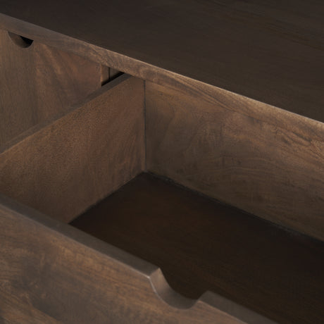 Wallen 2 Door Solid Dark Brown Wood w/ 3 Drawers Sideboard from Mercana - Luna Furniture