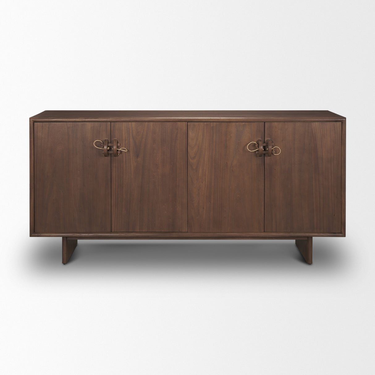 Varenna 4 Door Dark Brown Wood w/ Rope Handles Sideboard from Mercana - Luna Furniture