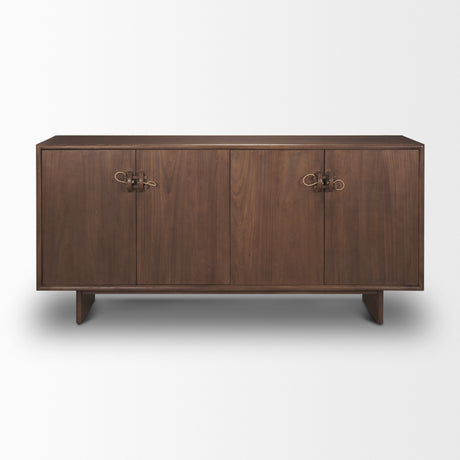 Varenna 4 Door Dark Brown Wood w/ Rope Handles Sideboard from Mercana - Luna Furniture
