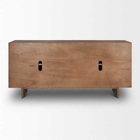 Varenna 4 Door Dark Brown Wood w/ Rope Handles Sideboard from Mercana - Luna Furniture