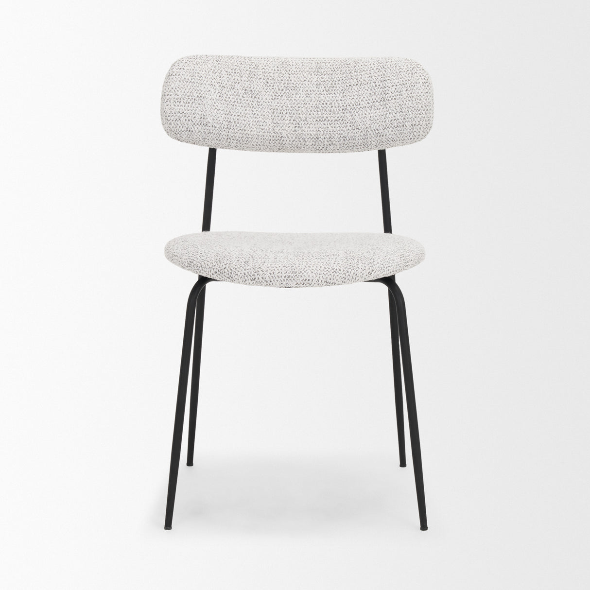 Casey Matte Black Metal w/ Gray Fabric Dining Chair, Set of 2 from Mercana - Luna Furniture