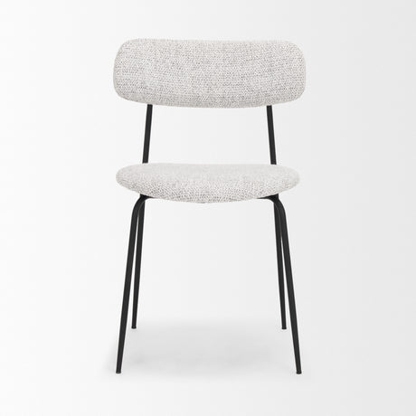 Casey Matte Black Metal w/ Gray Fabric Dining Chair, Set of 2 from Mercana - Luna Furniture