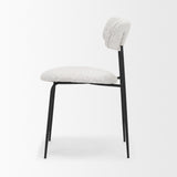 Casey Matte Black Metal w/ Gray Fabric Dining Chair, Set of 2 from Mercana - Luna Furniture
