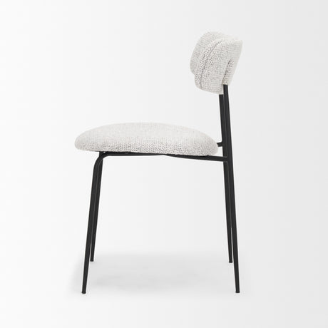 Casey Matte Black Metal w/ Gray Fabric Dining Chair, Set of 2 from Mercana - Luna Furniture