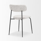 Casey Matte Black Metal w/ Gray Fabric Dining Chair, Set of 2 from Mercana - Luna Furniture