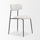 Casey Matte Black Metal w/ Gray Fabric Dining Chair, Set of 2 from Mercana - Luna Furniture