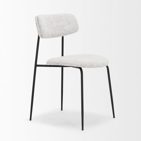 Casey Matte Black Metal w/ Gray Fabric Dining Chair, Set of 2 from Mercana - Luna Furniture