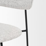 Casey Matte Black Metal w/ Gray Fabric Dining Chair, Set of 2 from Mercana - Luna Furniture