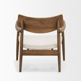 Haggen Medium Brown Oak Wood w/ Cream Fabric Accent Chair from Mercana - Luna Furniture