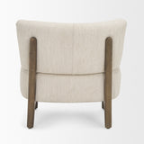 Vyra Dark Brown Wood w/ Cream Fabric Accent Chair from Mercana - Luna Furniture