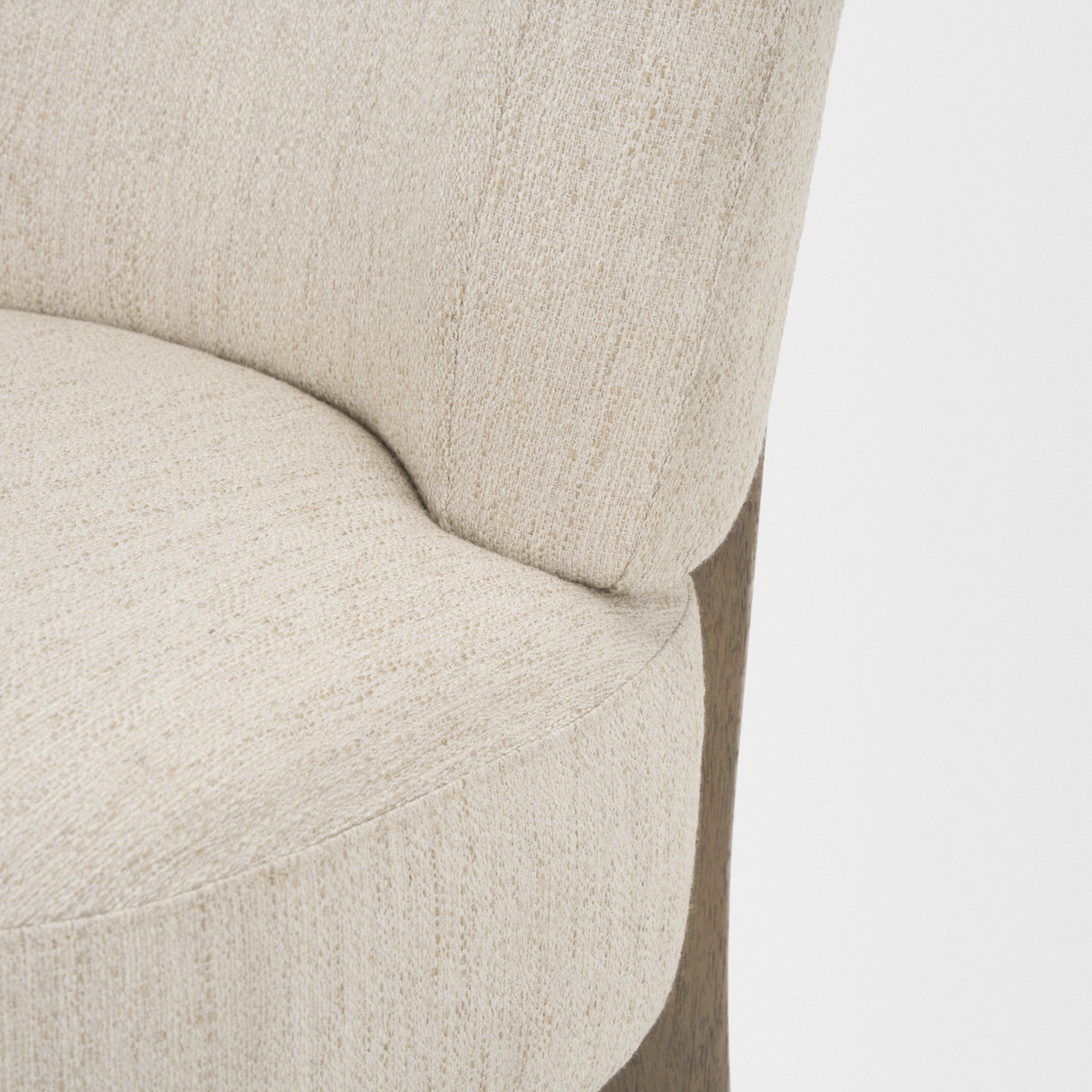 Vyra Dark Brown Wood w/ Cream Fabric Accent Chair from Mercana - Luna Furniture