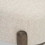 Vyra Dark Brown Wood w/ Cream Fabric Accent Chair from Mercana - Luna Furniture