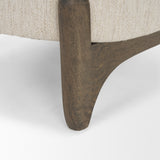 Vyra Dark Brown Wood w/ Cream Fabric Accent Chair from Mercana - Luna Furniture