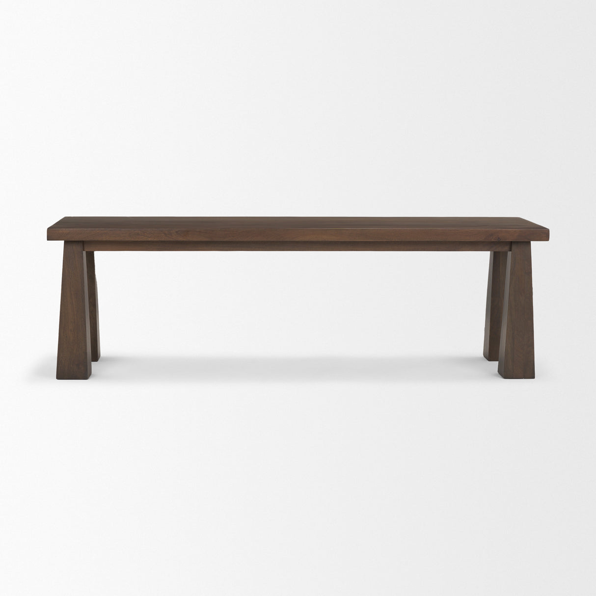 Wolcott Rectangular Dark Brown Solid Wood Bench from Mercana - Luna Furniture