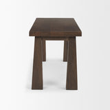 Wolcott Rectangular Dark Brown Solid Wood Bench from Mercana - Luna Furniture