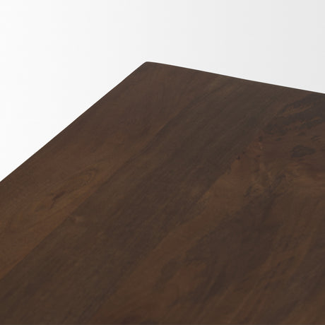 Wolcott Rectangular Dark Brown Solid Wood Bench from Mercana - Luna Furniture
