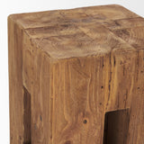 Waylen Natural Wood Block Accent Stool from Mercana - Luna Furniture