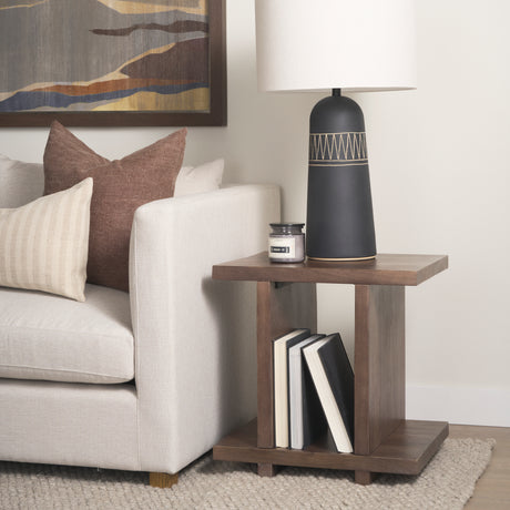 Nohr Medium Brown Wood Accent Table from Mercana - Luna Furniture