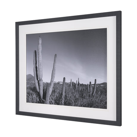 On The Ranch Cactus I by Norm Stelfox Hand Embelished Textured Framed Photo Art Print Matted under G from Mercana - Luna Furniture