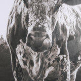 Longhorn Last Call BW by Nathan Larson Hand Embelished Textured Framed Photo Art Print Matted under from Mercana - Luna Furniture